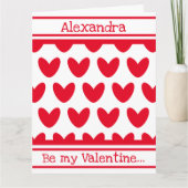 Carte personnalisée Saint-Valentin cœur d'amour (Devant)