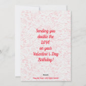 Carte personnalisée Saint-Valentin Fancy Rouge Coe (Dos)