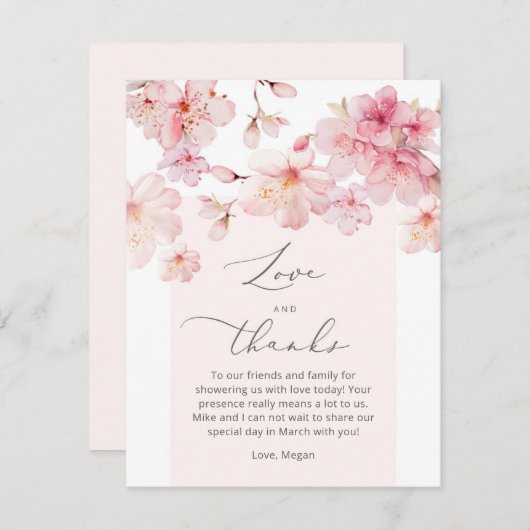 Carte personnalisée Sakura (Devant / Derrière)