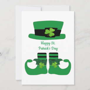 Carte personnalisée St. Patrick's Day Leprechaun C