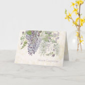 Carte personnalisée Vine florale Pastels (Fleur jaune)