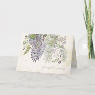 Carte personnalisée Vine florale Pastels