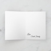 Carte personnalisée vintage blanc orchidée (Intérieur)