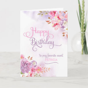 Carte Personnaliser à tante, Joyeux anniversaire