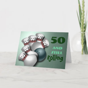 Carte Personnaliser Âge de bowling Anniversaire