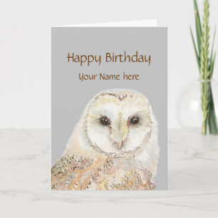 Carte Personnaliser Anniversaire Barn Owl Pourquoi céléb