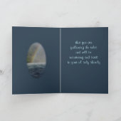 Carte personnaliser arc-en-ciel turquoise à toute occasi (Intérieur)