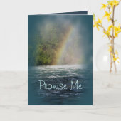 Carte personnaliser arc-en-ciel turquoise à toute occasi (Fleur jaune)