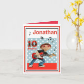 Carte Personnaliser Boys 10th Birthday Card - Rock and R (Fleur jaune)