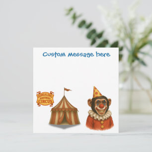 Carte Personnaliser : Chester le clown chimpanzé