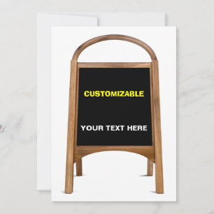 Carte Personnaliser d'affichage debout en bois et tablea