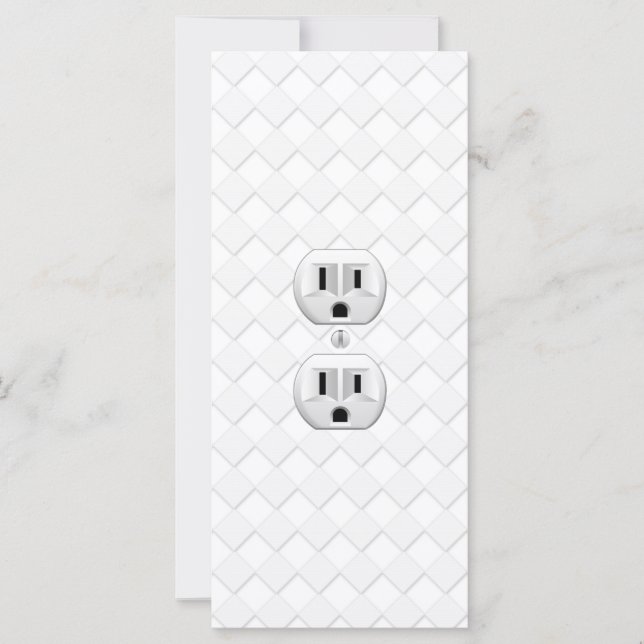 Carte Personnaliser d'amusement de la prise de courant é (Devant)