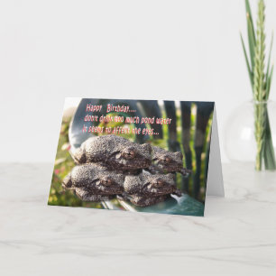 Carte Personnaliser d'anniversaire du crapaud