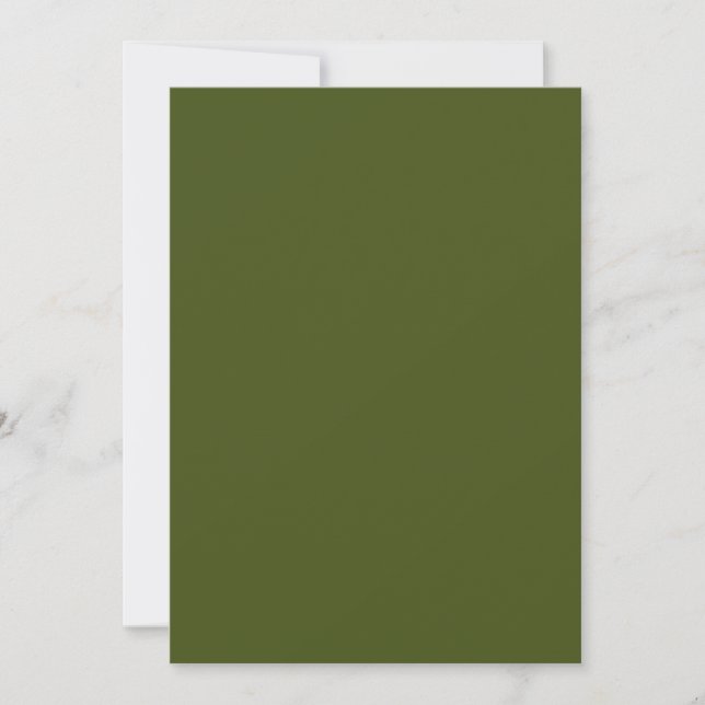 Carte Personnaliser de design couleur vert olive (Devant)