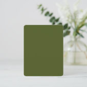 Carte Personnaliser de design couleur vert olive (Debout devant)
