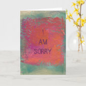 Carte Personnaliser de peinture d'art rose orange (Fleur jaune)