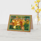 Carte Personnaliser de reflet de sympathie (Fleur jaune)