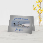 Carte Personnaliser d'embbk- de cygnes et d'oies toute (Fleur jaune)