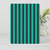 Carte Personnaliser des rayures verticales turquoise ! (Debout devant)