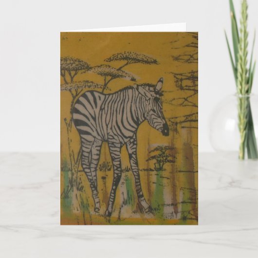 Carte Personnaliser d'impression Zebra africaine (Devant)