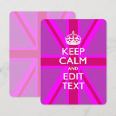 Carte Personnaliser du calme Modifier le texte sur l'uni (Devant / Derrière)