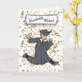 Carte Personnaliser Felicidades Diplômé (Fleur jaune)