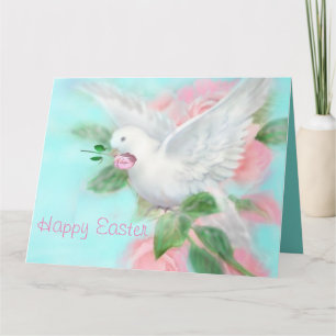 Carte Personnaliser grande colombe "Joyeuses Pâques"