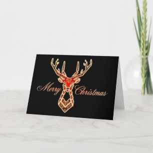 Carte Personnaliser Joyeux rennes de Noël