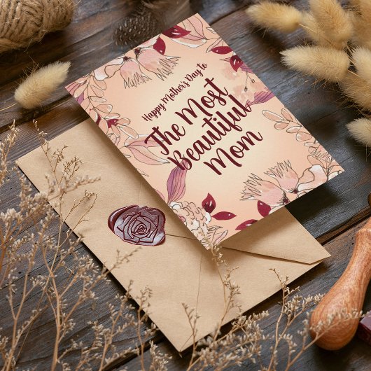 Carte Personnaliser la plus belle maman