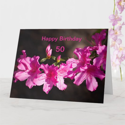 Carte Personnaliser l'anniversaire de la floraison rosée (Orchidée)