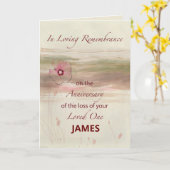 Carte Personnaliser l'anniversaire du Souvenir de la per (Fleur jaune)