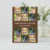 Carte Personnaliser le collage photo et le texte Coque-M (Debout devant)