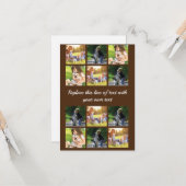 Carte Personnaliser le collage photo et le texte Coque-M (Devant/Arrière en situation)