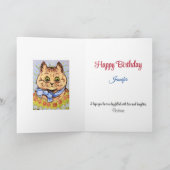 Carte Personnaliser le nom Anniversaire Chats Kitten Lou (Intérieur)