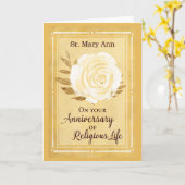 Carte Personnaliser le nom Anniversaire de la Nonne de l (Fleur jaune)
