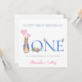 Carte Personnaliser le nom de l'enfant Pierre 1er annive (Devant/Arrière en situation)