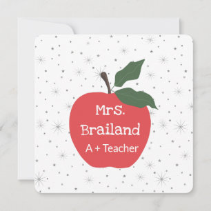 Carte Personnaliser le nom du professeur personnalisé po