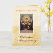 Carte Personnaliser le nom Ordination Anniversaire Angel (Fleur jaune)