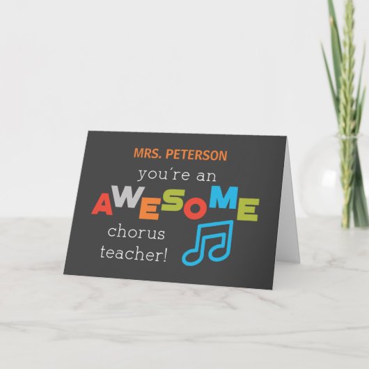 Carte Personnaliser le nom pour la Journée d'appréciatio (Devant)