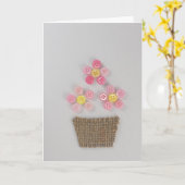 Carte Personnaliser les boutons de fleurs d'anniversaire (Fleur jaune)