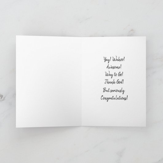 Carte Personnaliser les félicitations du diplômé) (Intérieur)