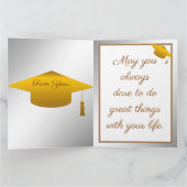 Carte Personnaliser moderne simple Gold Silver (Intérieur)