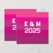 Carte Personnaliser Monogram Love (Devant / Derrière)