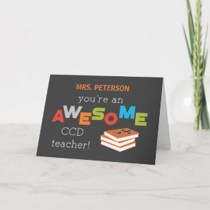 Carte Personnaliser Nom CCD Professeur Jour d'appréciati