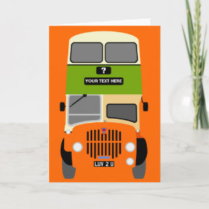 Carte Personnaliser Old Glasgow Double Decker Bus