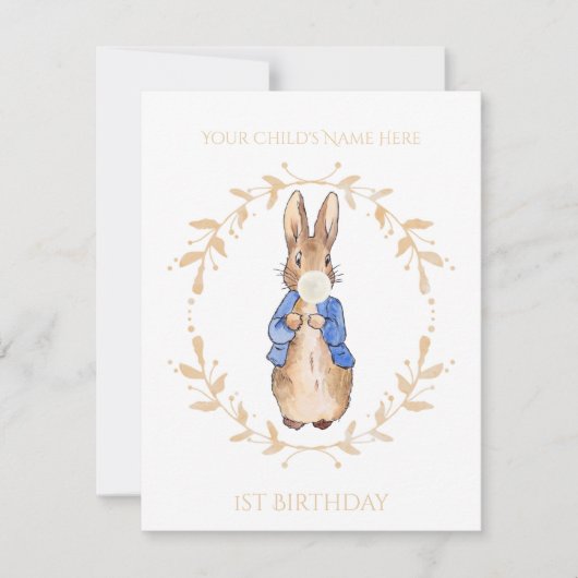 Carte Personnaliser Peter Bubble Gum 1er anniversaire (Devant)