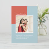 Carte Personnaliser photo & textes 2 couleurs meilleur a (Debout devant)