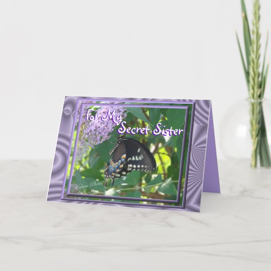 Carte Personnaliser secrète de la soeur Toilettes-Bfly (Devant)