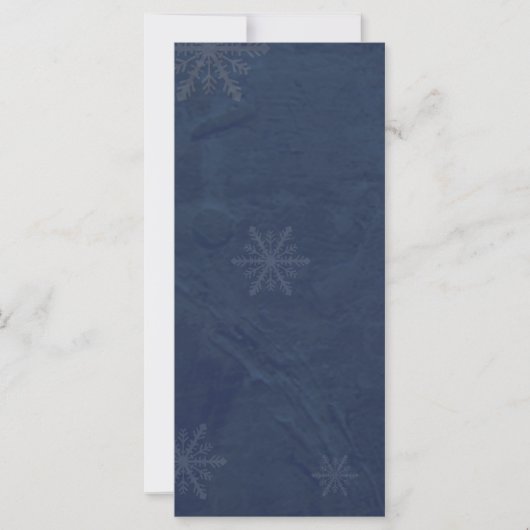 Carte PERSONNALISER - Snowflakes 4 - Original Dark Blue (Devant)