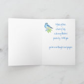 Carte Personnaliser, Sympathie la plus profonde, oiseau (Intérieur)